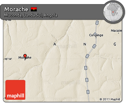 Shaded Relief Map of Morache