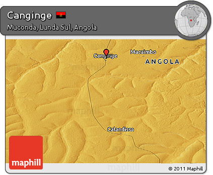 Physical Panoramic Map of Canginge