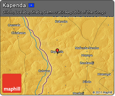 Physical 3D Map of Kapenda