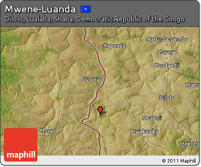 Satellite 3D Map of Mwene-Luanda