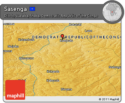 Physical Panoramic Map of Sasenga