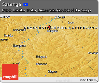 Physical Panoramic Map of Sasenga