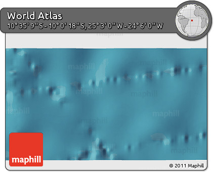 Satellite 3D Map of the Area around 10° 17' 43" S, 24° 34' 30" W