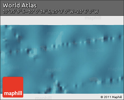 Satellite 3D Map of the Area around 10° 17' 43" S, 24° 34' 30" W
