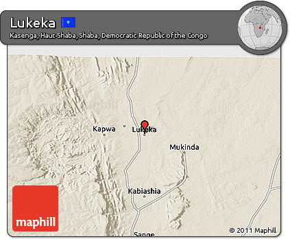 Shaded Relief 3D Map of Lukeka