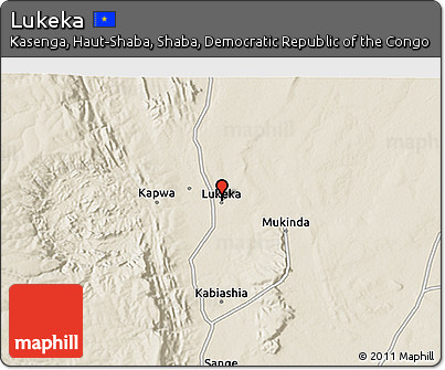 Shaded Relief 3D Map of Lukeka