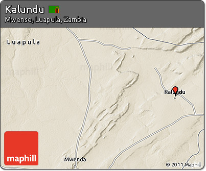 Shaded Relief 3D Map of Kalundu