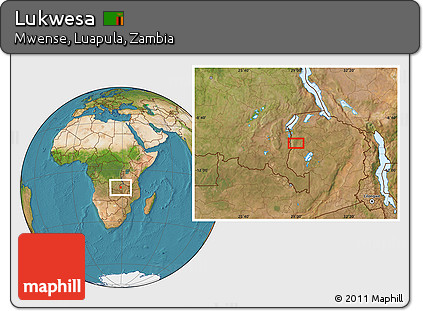 Satellite Location Map of Lukwesa