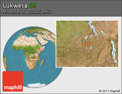 Satellite Location Map of Lukwesa