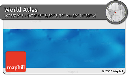 Shaded Relief Panoramic Map of the Area around 10° 17' 43" S, 29° 40' 29" W