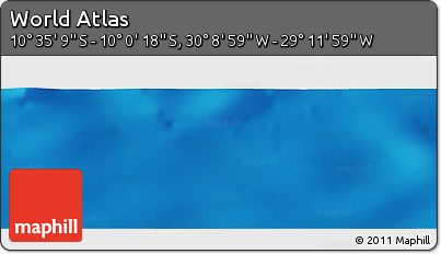 Shaded Relief Panoramic Map of the Area around 10° 17' 43" S, 29° 40' 29" W