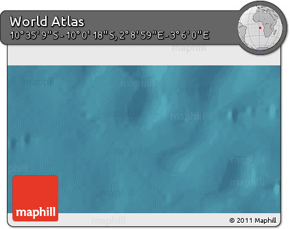 Satellite 3D Map of the Area around 10° 17' 43" S, 2° 37' 30" E