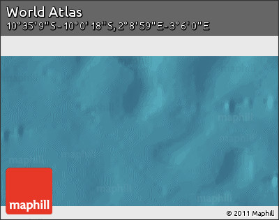Satellite 3D Map of the Area around 10° 17' 43" S, 2° 37' 30" E