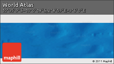 Physical Panoramic Map of the Area around 10° 17' 43" S, 2° 37' 30" E