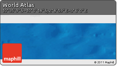 Physical Panoramic Map of the Area around 10° 17' 43" S, 2° 37' 30" E