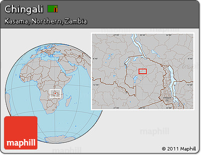 Gray Location Map of Chingali