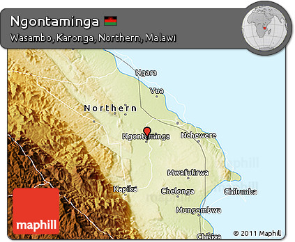 Physical 3D Map of Ngontaminga