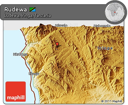 Physical 3D Map of Rudewa