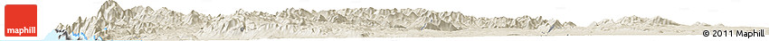 Shaded Relief Horizon Map of the Area around 10° 17' 43" S, 34° 55' 29" E