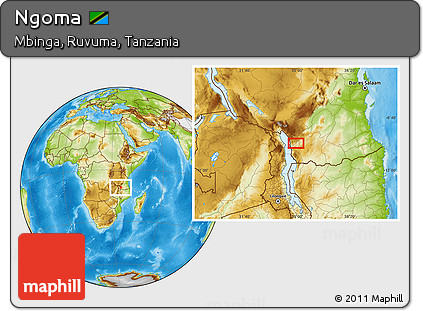 Physical Location Map of Ngoma