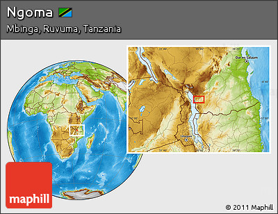 Physical Location Map of Ngoma