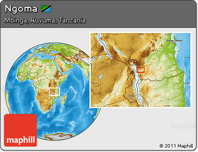 Physical Location Map of Ngoma