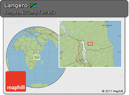 Savanna Style Location Map of Langero
