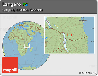 Savanna Style Location Map of Langero