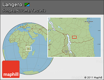 Savanna Style Location Map of Langero