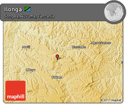 Physical 3D Map of Ilonga