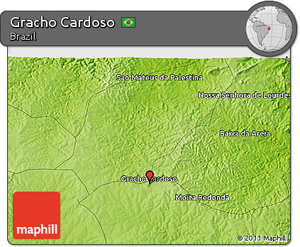 Physical 3D Map of Gracho Cardoso