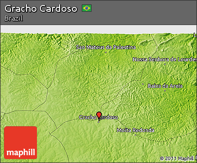 Physical 3D Map of Gracho Cardoso