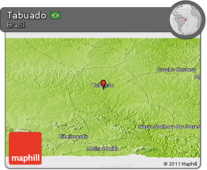 Physical Panoramic Map of Tabuado