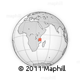 Outline Map of Mnero, rectangular outline