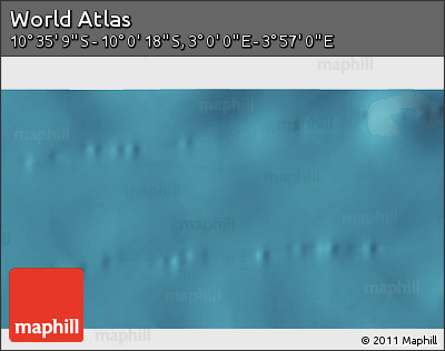 Satellite 3D Map of the Area around 10° 17' 43" S, 3° 28' 30" E