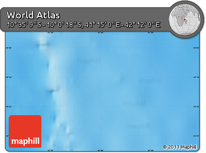 Physical Map of the Area around 10° 17' 43" S, 41° 43' 30" E