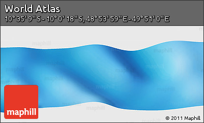 Physical Panoramic Map of the Area around 10° 17' 43" S, 49° 22' 30" E