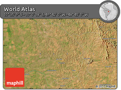 Satellite Map of the Area around 10° 17' 43" S, 49° 13' 30" W