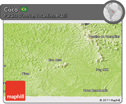 Physical Panoramic Map of Côco