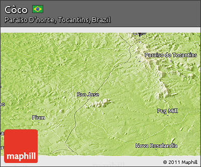 Physical Panoramic Map of Côco