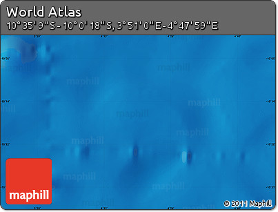 Physical Map of the Area around 10° 17' 43" S, 4° 19' 30" E