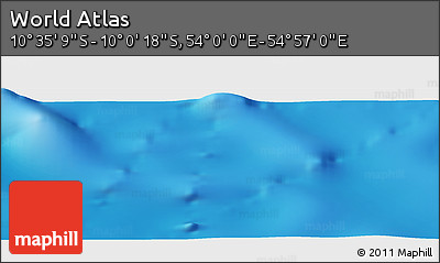 Physical Panoramic Map of the Area around 10° 17' 43" S, 54° 28' 30" E