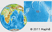 Physical Location Map of the area around 10° 17' 43" S, 55° 19' 30" E