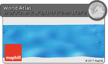 Physical Panoramic Map of the Area around 10° 17' 43" S, 55° 19' 30" E