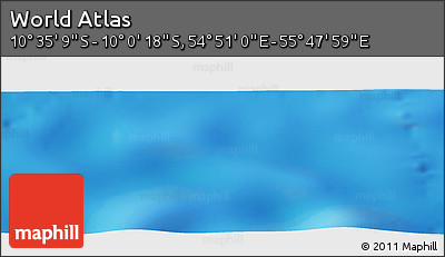 Physical Panoramic Map of the Area around 10° 17' 43" S, 55° 19' 30" E