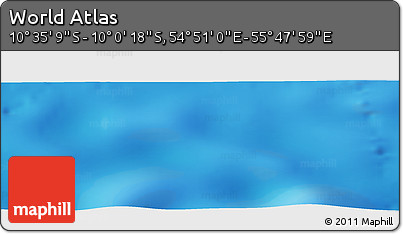 Physical Panoramic Map of the Area around 10° 17' 43" S, 55° 19' 30" E