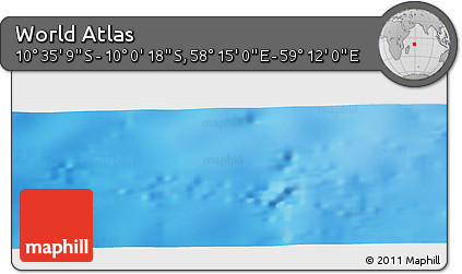 Physical Panoramic Map of the Area around 10° 17' 43" S, 58° 43' 30" E