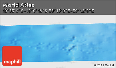 Physical Panoramic Map of the Area around 10° 17' 43" S, 58° 43' 30" E