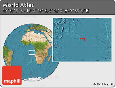 Satellite Location Map of the Area around 10° 17' 43" S, 5° 10' 30" E