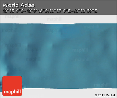 Satellite 3D Map of the Area around 10° 17' 43" S, 60° 25' 29" E